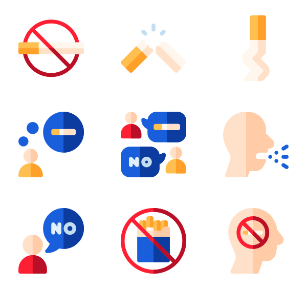 600x564 No Smoking Icons