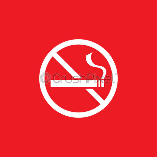 500x500 No Smoking Icon Graphic Design Template Vector
