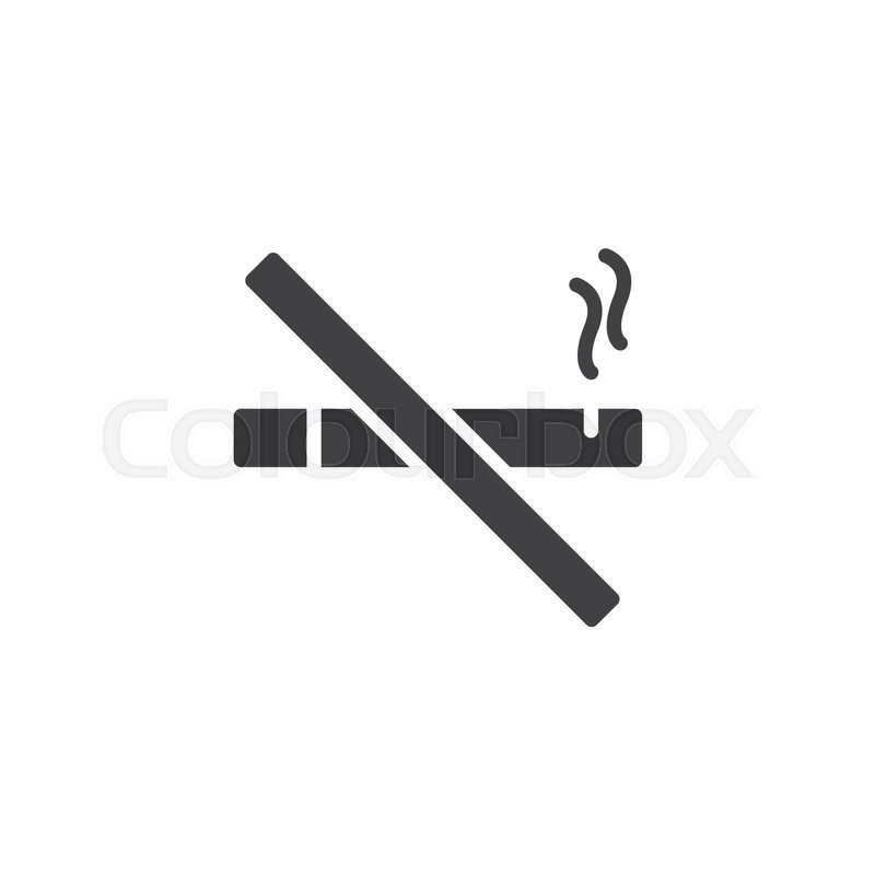 800x800 No Smoking Icon Vector, Filled Flat Stock Vector Colourbox