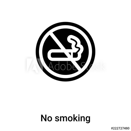500x500 No Smoking Icon Vector Isolated On White Background, Logo Concept