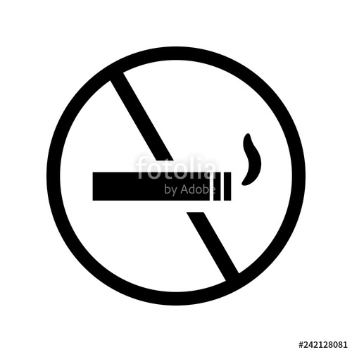 500x500 No Smoking Sign, Symbol, Icon, Vector Stock Image And Royalty