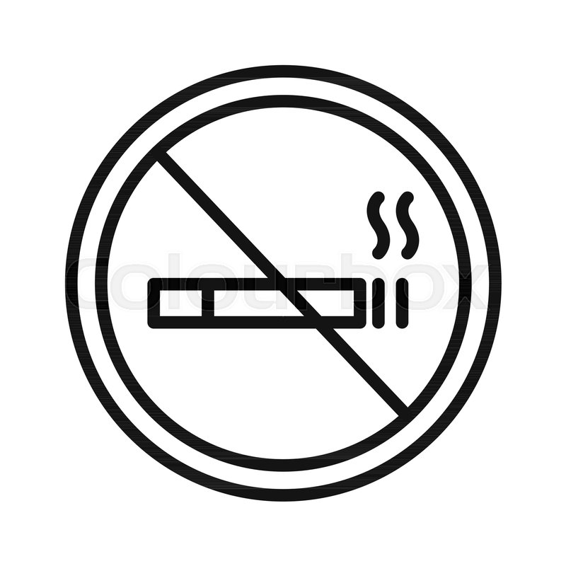 800x800 No Smoking Sign Icon Stock Vector Colourbox