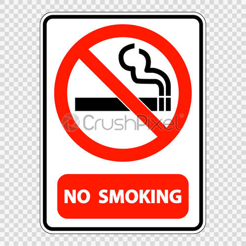500x500 No Smoking Sign Label On Transparent Background,vector
