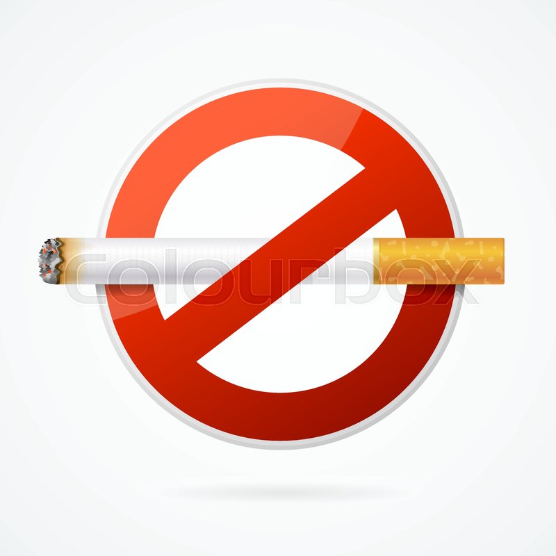 800x800 No Smoking Sign With Realistic Stock Vector Colourbox