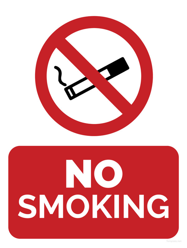 600x796 No Smoking Signs