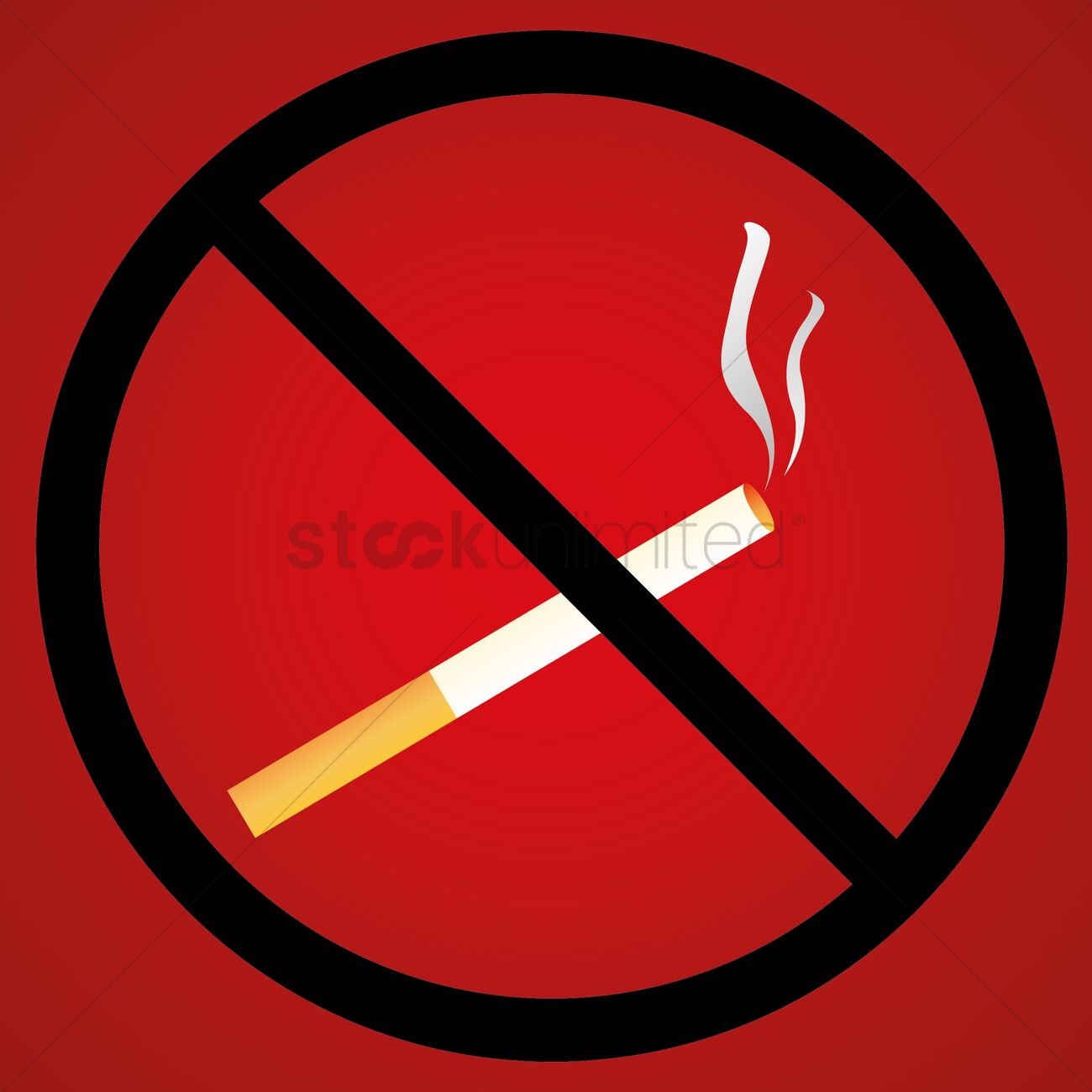 1300x1300 No Smoking Sign Vector Image