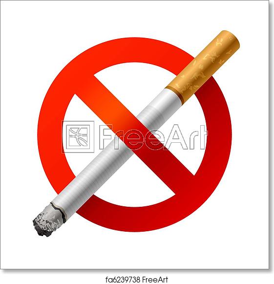 561x581 Free Art Print Of No Smoking Sign Vector Illustration Of No