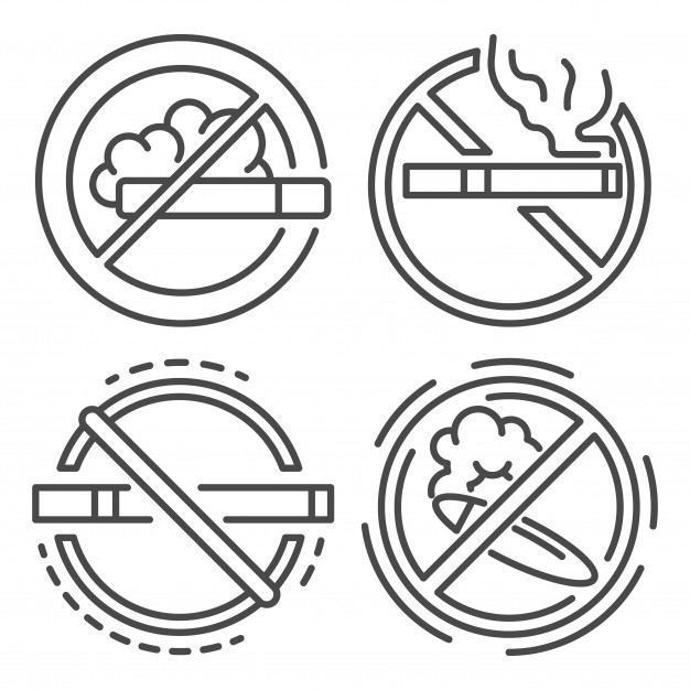 626x626 No Smoking Sign Icon Set Outline Set Of No Smoking Sign Vector