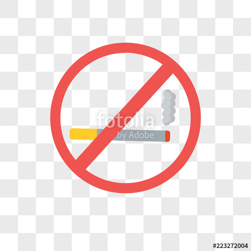 500x500 No Smoking Vector Icon Isolated On Transparent Background, No