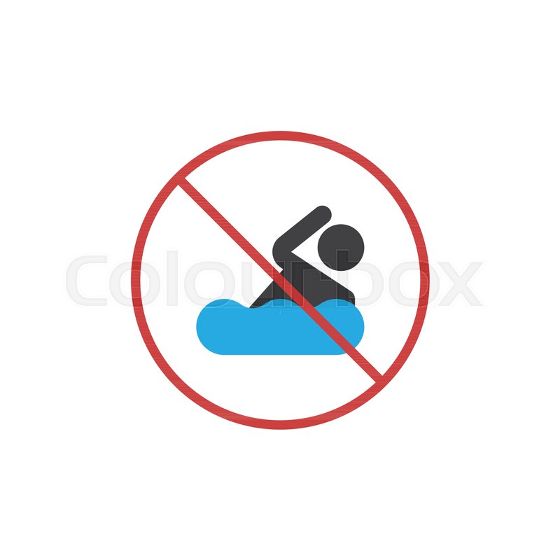 No Swimming Area Flat Icon, Vector Stock Vector Colourbox 800x800 No Swimming Area Flat Icon, Vector Stock Vector Colourbox