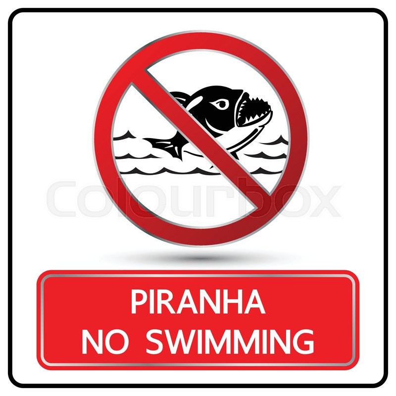 No Swimming Piranha Sign And Symbol Stock Vector Colourbox 800x800 No Swimming Piranha Sign And Symbol Stock Vector Colourbox