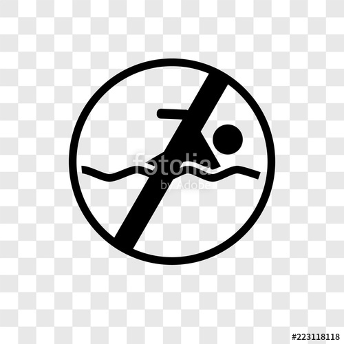 No Swimming Vector Icon Isolated On Transparent Background, No 500x500 No Swimming Vector Icon Isolated On Transparent Background, No