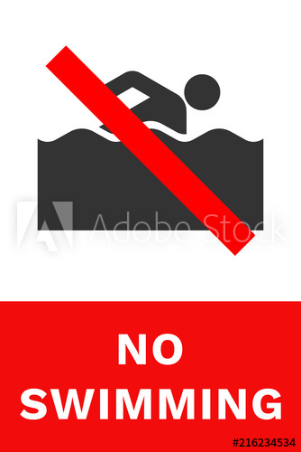 No Swimming Sign Crossed Out Swimmer Silhouette Vector 334x500 No Swimming Sign Crossed Out Swimmer Silhouette Vector