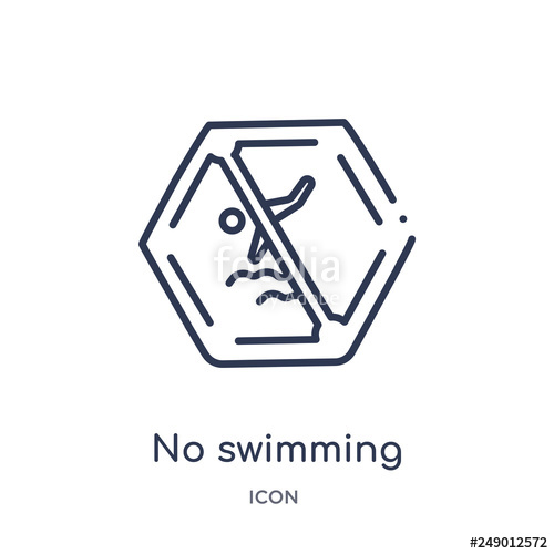 No Swimming Icon From Signs Outline Collection Thin Line No 500x500 No Swimming Icon From Signs Outline Collection Thin Line No