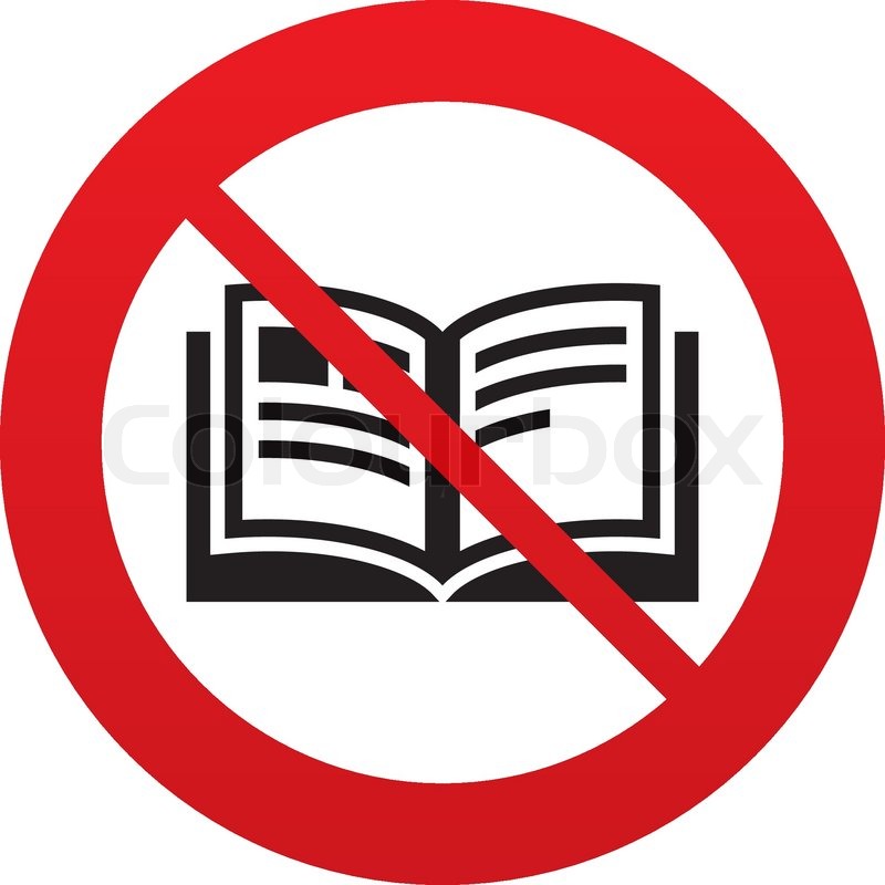 800x800 No Book Sign Icon Open Book Symbol Stock Vector Colourbox