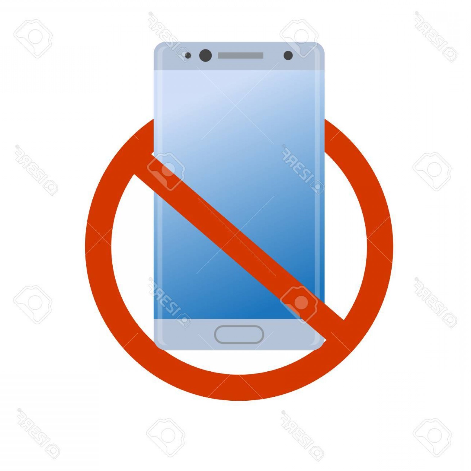 1560x1560 Photostock Vector No Modern Smartphone Icon Forbidden Cell Phone