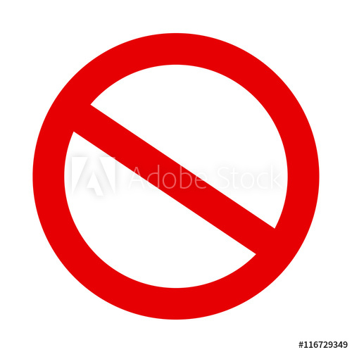 500x500 Prohibited No Sign Forbidden, Do Not Enter Sign, 'no' Symbol