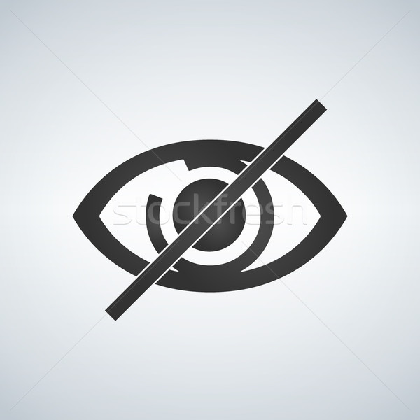 600x600 No Eye Prohibition Sign No Look Forbidden Symbol No See Icon