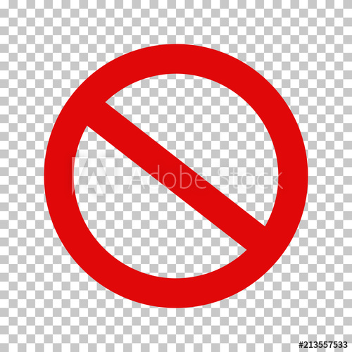 500x500 Empty No Symbol, Prohibition Or Forbidden Sign Crossed Out Red