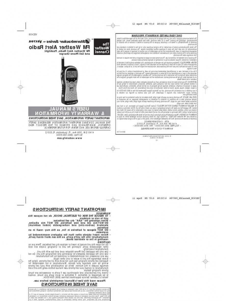 921x1228 Vector Storm Tracker Radio Manual Wallkeeper