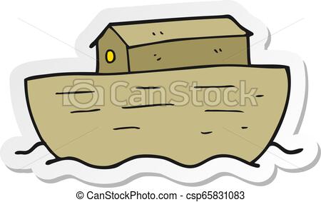 450x283 Sticker Of A Cartoon Noahs Ark