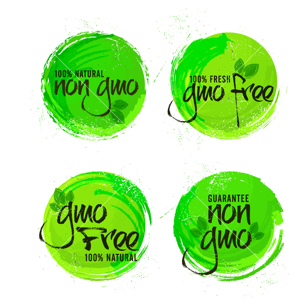 Non Gmo Or Gmo Free Stickers Set, Natural Organic Products Labels 1000x1000 Non Gmo Or Gmo Free Stickers Set, Natural Organic Products Labels