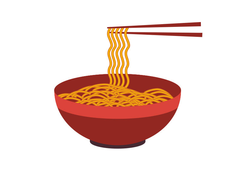 800x566 Asian Noodles Vector