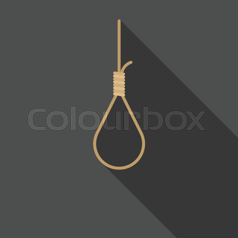 800x800 Hang Rope With Long Shadow Icon, Stock Vector Colourbox
