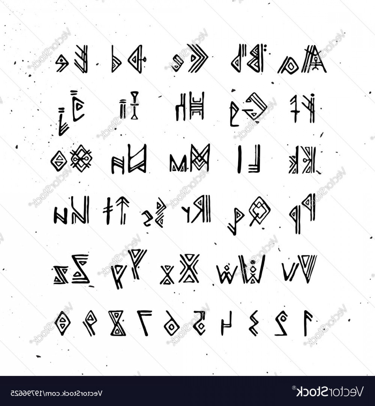 1200x1296 Old Norse Scandinavian Font Runic Alphabet Vector Soidergi