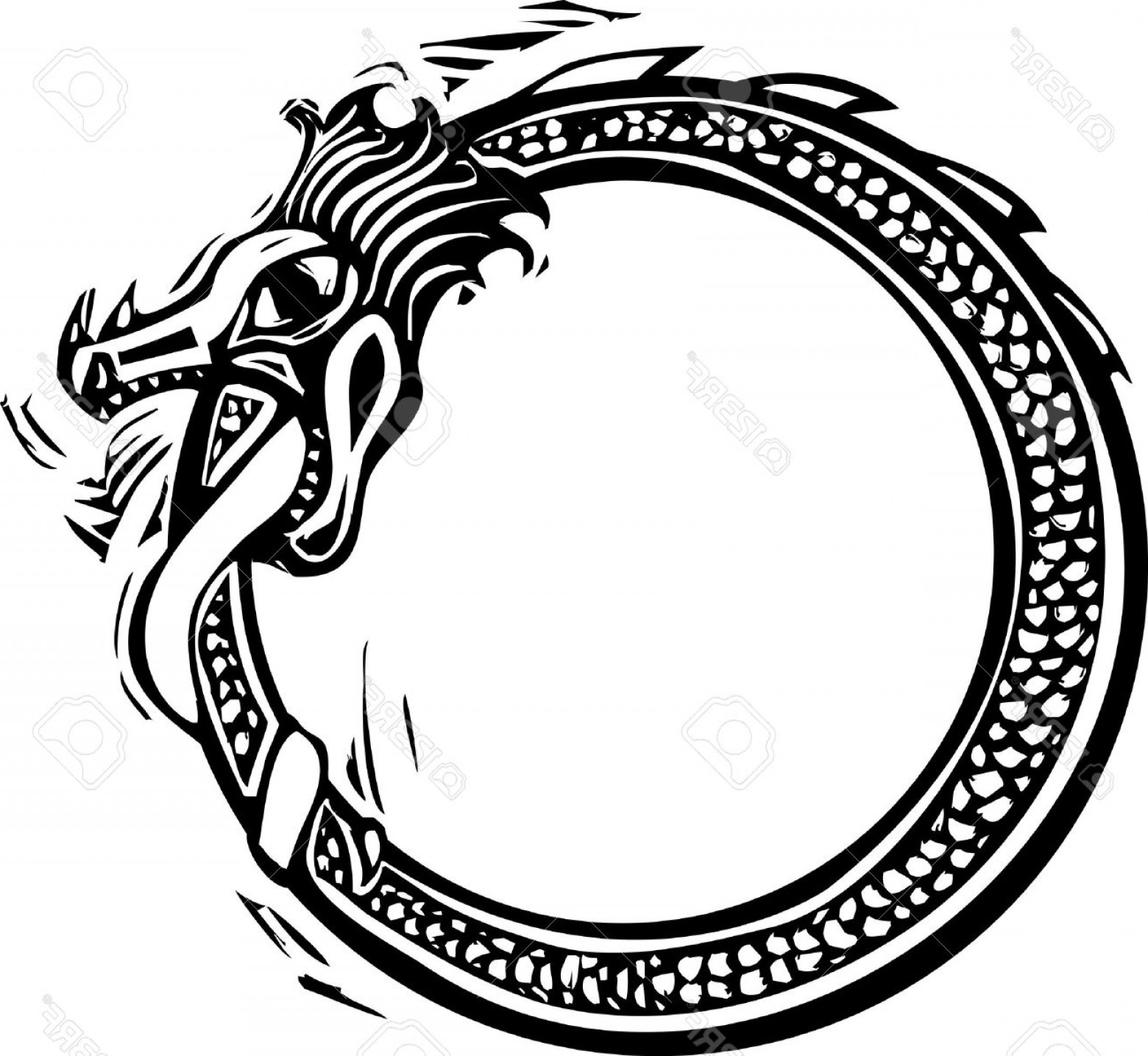 1560x1435 Photowoodcut Style Image Of The Viking Norse Midgard Serpent