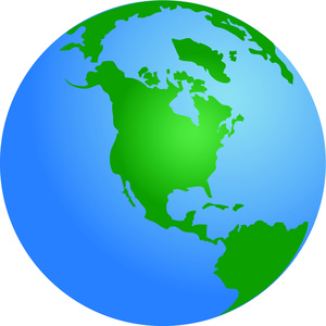 300x300 North America Globe Clipart