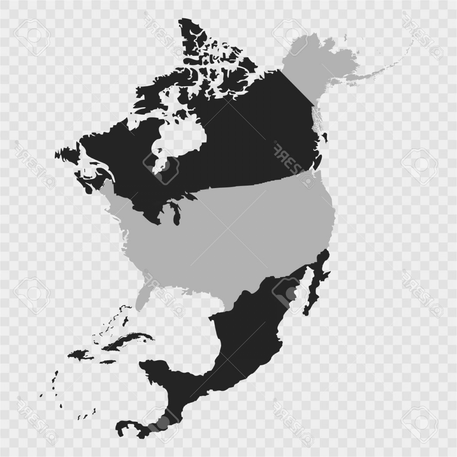 1560x1560 Photostock Vector Territory Of United States On North America