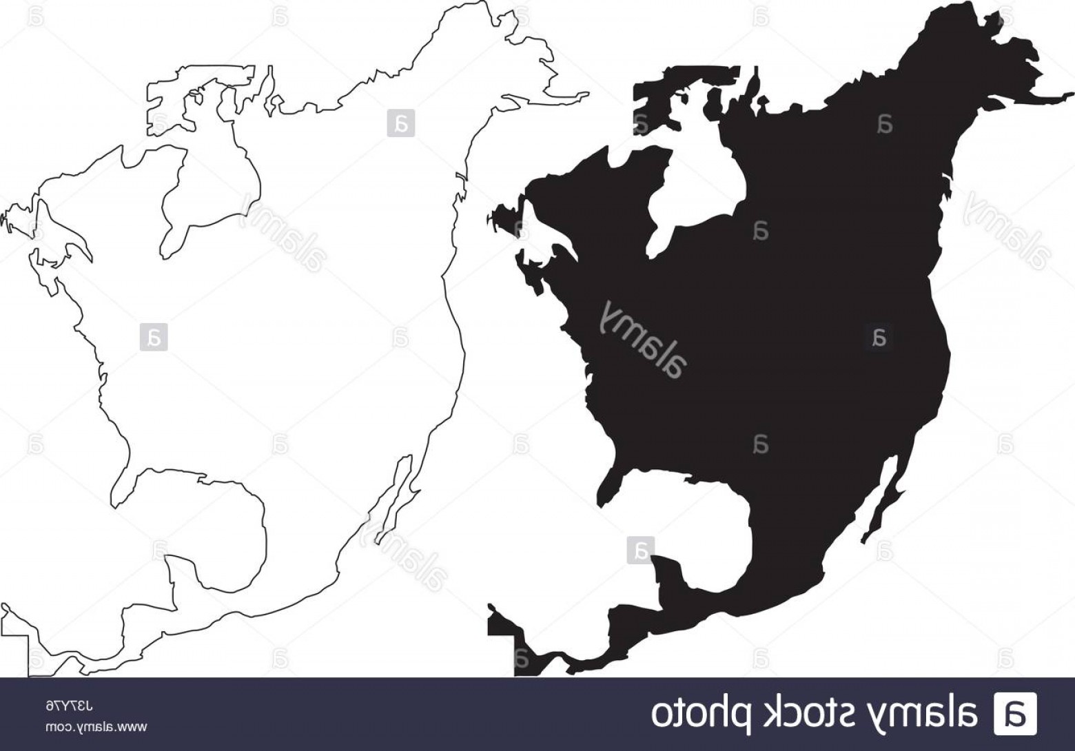 1560x1090 Stock Photo North America Map Vector Illustration Scribble Sketch