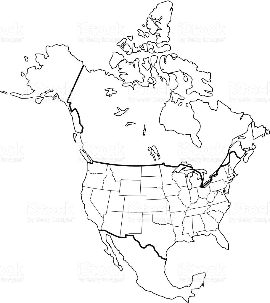 North America Outline Clipart 912x1024 North America Outline Clipart