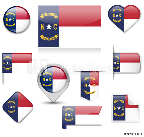 500x477 North Carolina Flag Collection