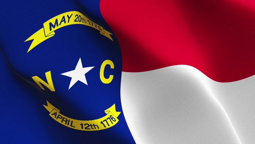 852x480 North Carolina Us State Flag Stock Footage Video