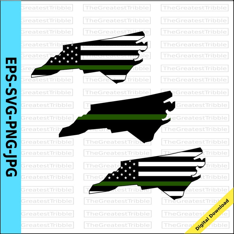 794x793 Thin Green Line North Carolina Usa Flag Thin Green Line Flag Etsy