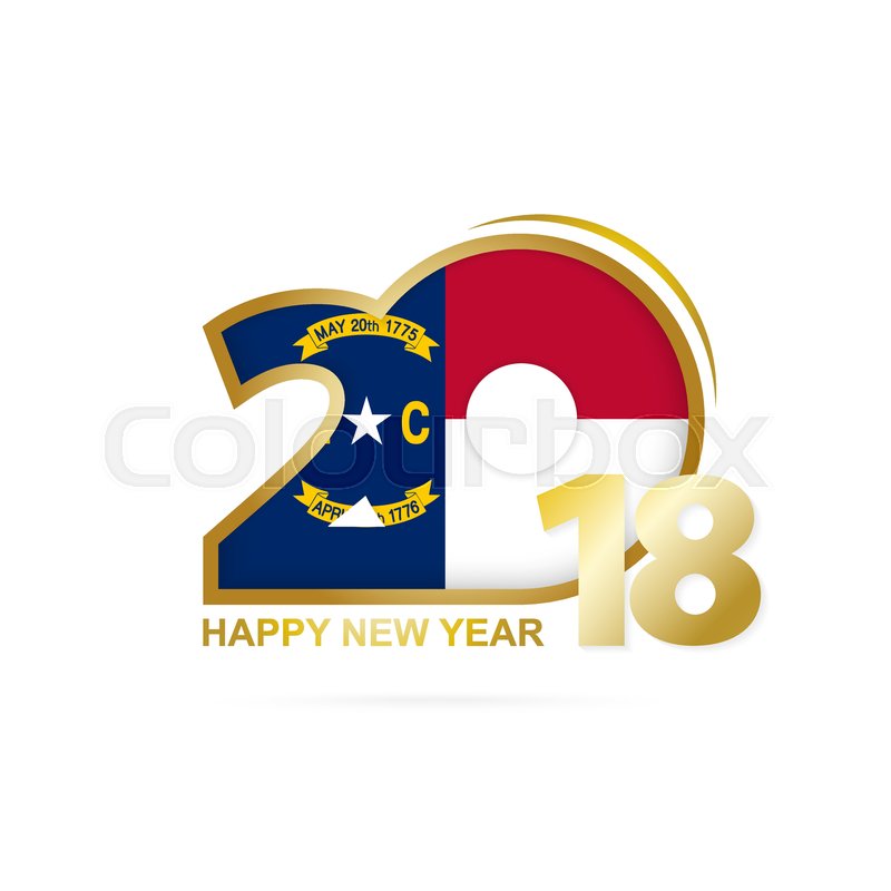 800x800 Year With North Carolina Flag Stock Vector Colourbox