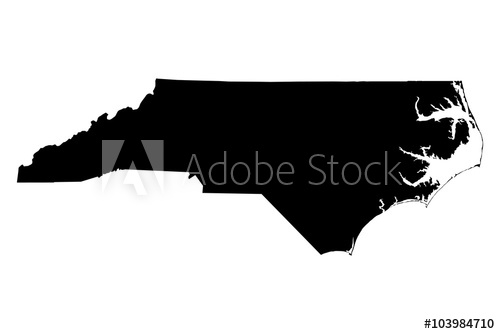 500x334 North Carolina Map On White Background Vector