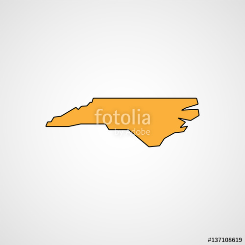 500x500 North Carolina Map Vector Stock Image And Royalty Free Vector