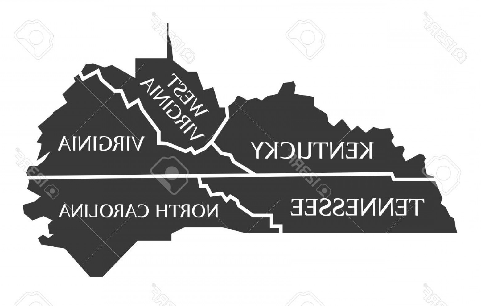 1560x992 Photostock Vector Kentucky Tennessee West Virginia Virginia North