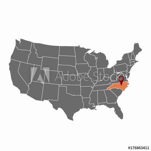 500x500 Usa North Carolina Map Vector
