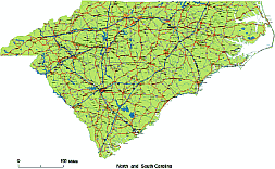 253x156 Editable Royalty Free Map Of North Carolina, Nc In Vector Graphic