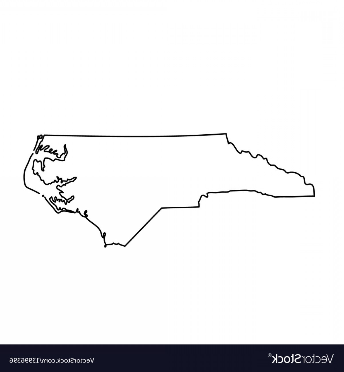 North Carolina Map Vector at Vectorified.com | Collection of North ...