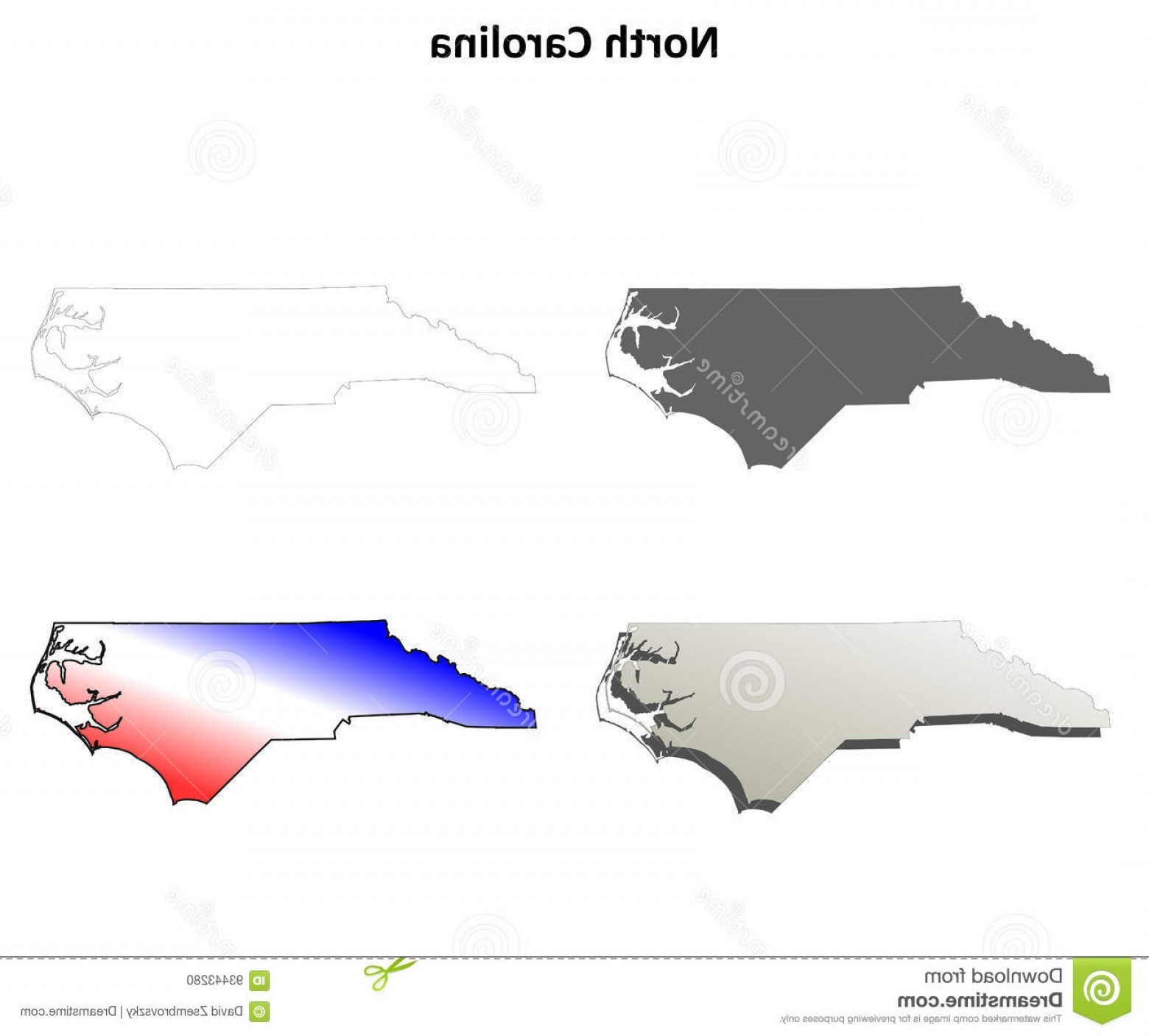 North Carolina Outline Vector