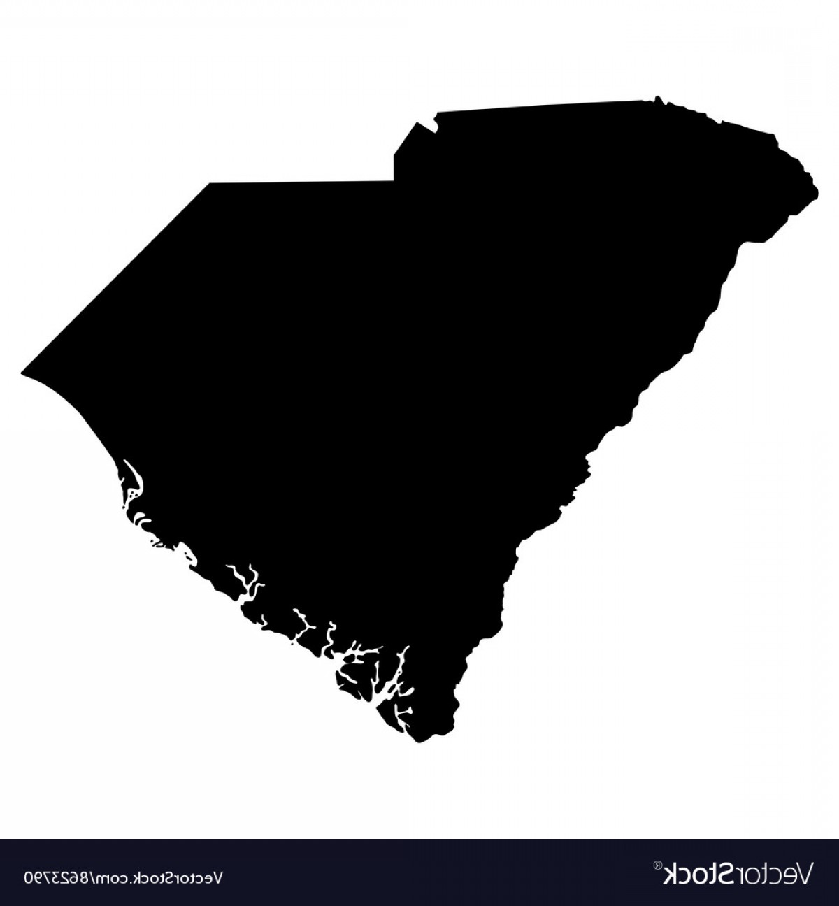 1200x1296 Map Of The Us State Of South Carolina Vector Createmepink