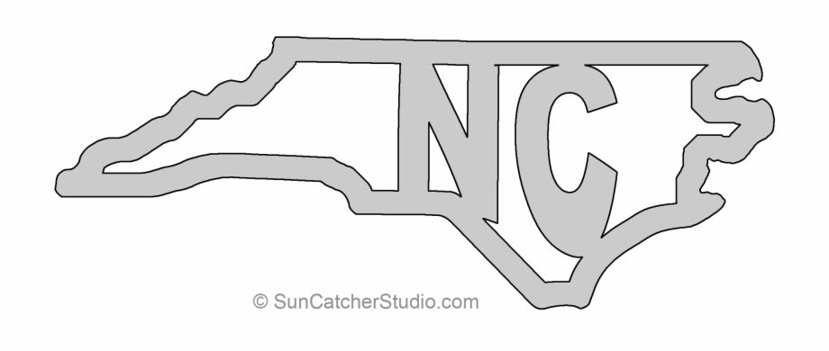 920x390 North Carolina Map Shape Text, Outline Scalable Vector