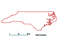 202x142 Editable Royalty Free Map Of North Carolina, Nc In Vector Graphic