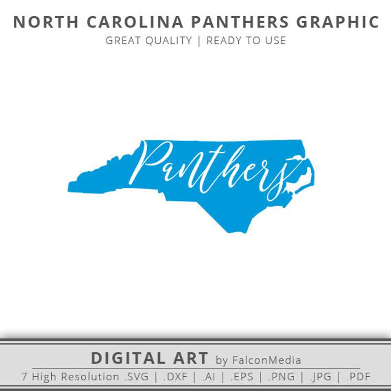 794x794 North Carolina North Carolina State Outline Panthers Etsy