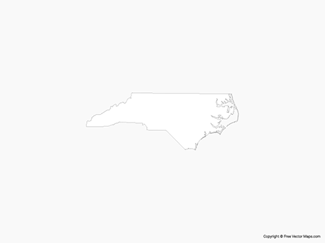 460x345 Vector Maps Of North Carolina Free Vector Maps